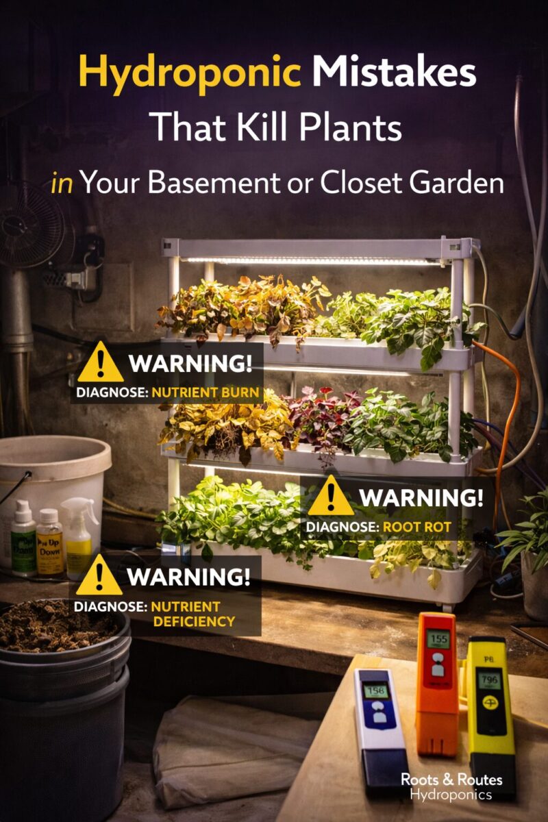 Hydroponic Mistakes That Kill Plants in Your Basement or Closet Garden