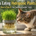 cat grass grown hydroponically in mason jar. cats eating hydroponic plants